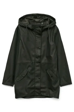 Vero Moda Chubasquero manga larga con capucha Negro Clearance