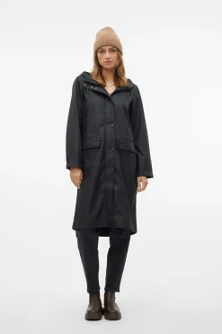 Vero Moda Chubasquero midi con capucha Negro Outlet