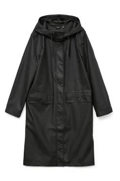 Vero Moda Chubasquero midi con capucha Negro Outlet