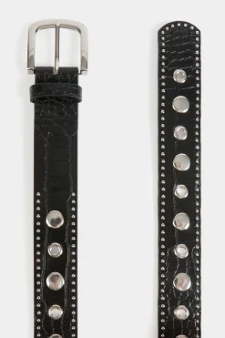 Morgan Cinturón con tachuelas Negro Hot