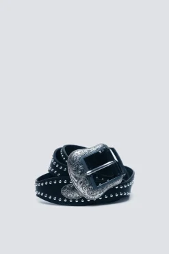 Springfield Cinturón cowboy tachas negro Online