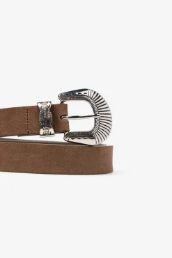 Cortefiel Cinturón cowboy topo Marr&oacute;n New