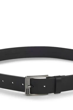 HUGO Cinturón de cuero Negro