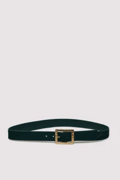 Springfield Cinturón efecto ante hebilla martillada negro Sale