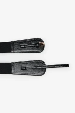 Cortefiel Cinturón fajín suave Negro Best