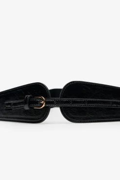 Cortefiel Cinturón fajín suave Negro Best