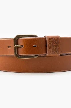 Levi's Cinturón hebilla ancha Marr&oacute;n