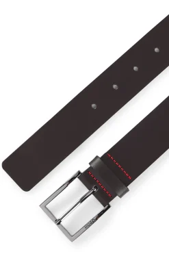 HUGO Cinturón piel Marr&oacute;n oscuro Online