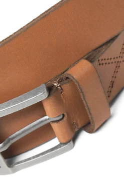 Jack & Jones Cinturón piel marr&oacute;n