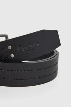 Pepe Jeans Cinturón Piel Hebilla Cuadrada negro Online
