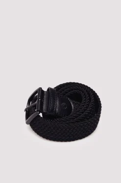 Springfield Cinturón trenzado básico negro Online