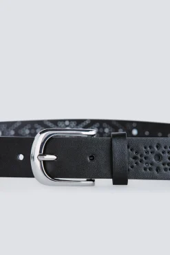 Springfield Cinturón troquelados flechas negro Discount