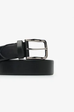 Cortefiel Cinturón vestir elástico Negro Best