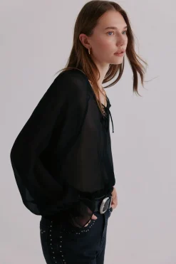 Hoss Intropia Clémence. Blusa con cierre cruzado Negro Online