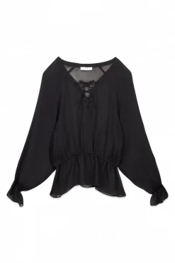 Hoss Intropia Clémence. Blusa con cierre cruzado Negro Online