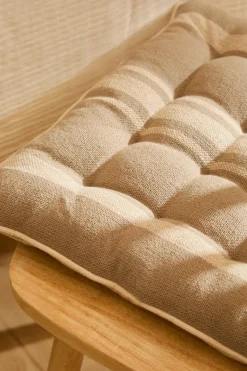 Calma House Cojín de silla cuadrado en tono piedra Sorento beige Outlet