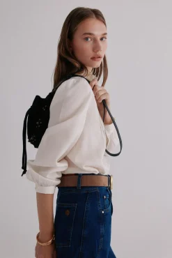 Hoss Intropia Colette. Blusa bordada Marfil