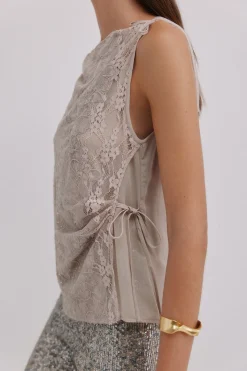 Hoss Intropia Colette. Top romántico Gris Discount