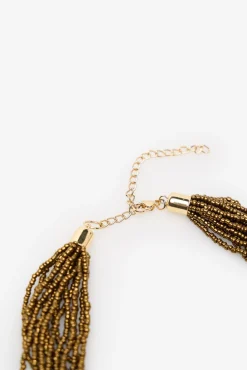 Cortefiel Collar de borlas Dorado Best