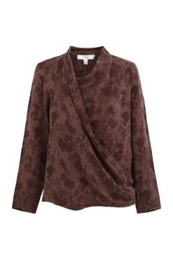 Hoss Intropia Concha. Blusa jacquard Marron Hot