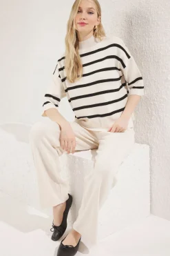 Trendyol Conjunto básico punto con rayas marfil Hot