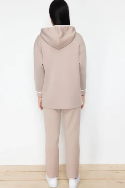 Trendyol Conjunto cómodo sudadera capucha y pantalón gris Clearance