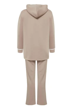 Trendyol Conjunto cómodo sudadera capucha y pantalón gris Clearance