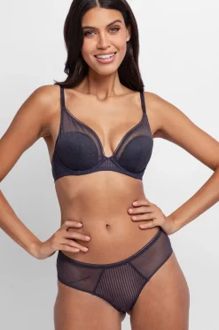 Dorina Conjunto de dos piezas Madison con relleno ligero y escote pronunciado gris Best