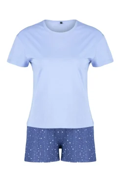 Trendyol Conjunto pijama corto estrellas azul New