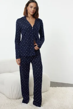 Trendyol Conjunto pijama estrellas azul Best