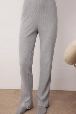 Trendyol Conjunto pijama jaspeado tapeta gris Online