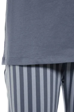 Trendyol Conjunto pijama largo rayas100% algodón azul Online