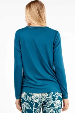 Gisela Conjunto pijama pantalón contraste estampado Discount