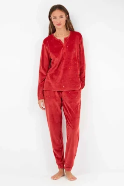 Gisela Conjunto pijama tejido polar elástico estampado