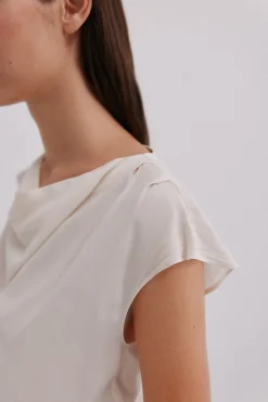 Hoss Intropia Constance. Blusa drapeada Marfil Online