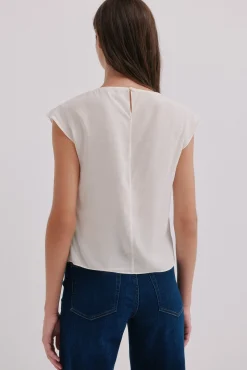 Hoss Intropia Constance. Blusa drapeada Marfil Online