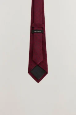 Pedro del Hierro Corbata seda natural Burdeos