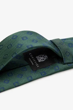 Cortefiel Corbata seda natural Verde oscuro Hot