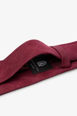 Cortefiel Corbata seda natural Granate Clearance