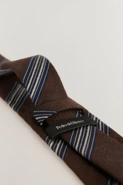 Pedro del Hierro Corbata seda natural Marr&oacute;n