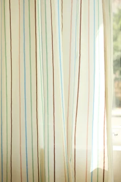 Calma House Cortina a rayas multicolor Camp estampado Online