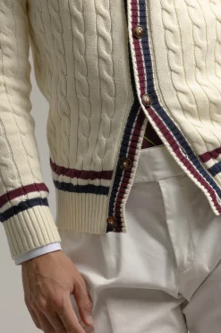 PuroEGO Cárdigan algodón university Beige Online