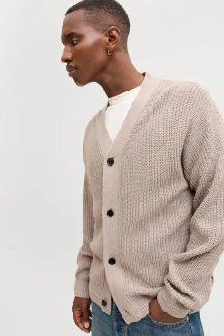 Jack & Jones Cárdigan básico cuello pico gris Best