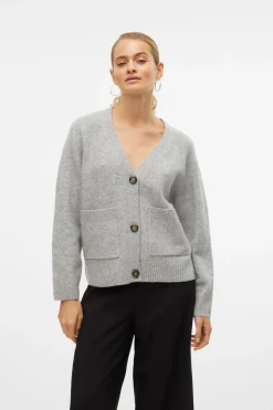 Vero Moda Cárdigan con bolsillos Gris Best