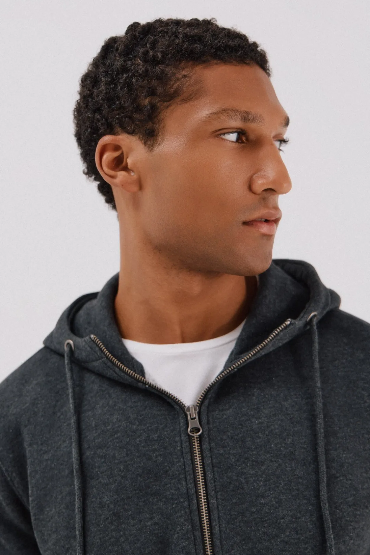 Cortefiel Cárdigan con capucha Gris New