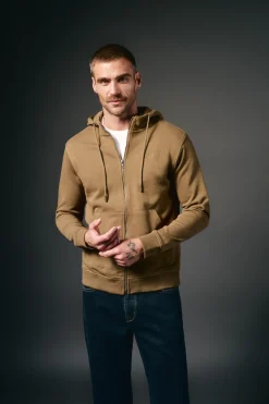 OOTO Cárdigan con capucha Marr&oacute;n Hot