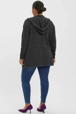 Vero Moda Curve Cárdigan con capucha talla grande Negro Discount