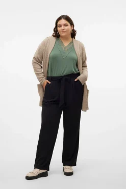 Vero Moda Curve Cárdigan con capucha talla grande Marr&oacute;n Sale