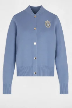 Morgan Cárdigan con cuello teddy Azul Best