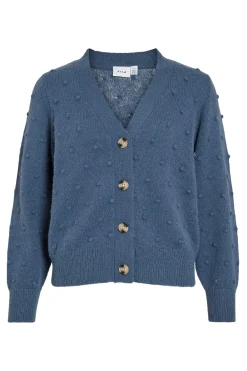 Vila Cárdigan con perlas de punto Azul Online